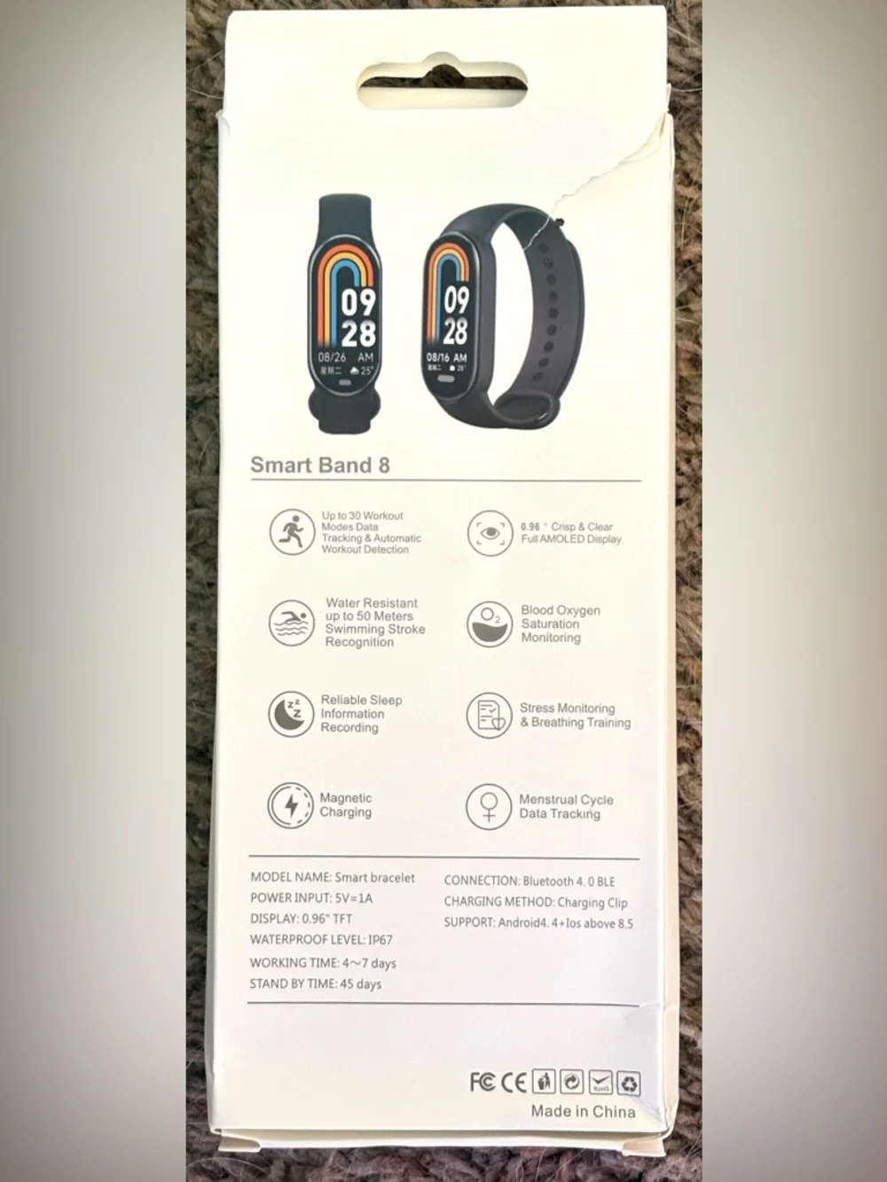 Smart Band 8 Fitness Tracker Smart Tracker - Black. NWT.